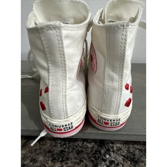 Kids Converse Chuck Taylor All Star Life High Top Sneaker Hearts Size 3.5 - Picture 4 of 15